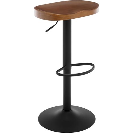 WOLTU Breakfast Bar Stools Set of 1 Bar Chairs for Kitchen Counter Height Adjustable, Solid Wood, Brown