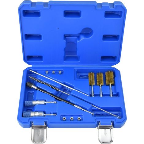 Kit De Nettoyage pour Injecteur,Kit De Nettoyage De Compartiment D’Injecteur,Kit Brosse Nettoyage Puit Injecteur Diesel Voiture,Ensemble D'Outils De Nettoyage pour Injecteur (14) (1/5)