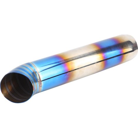 Embout de Sortie d'Échappement Universel 304 Acier Inoxydable Entrée 76mm Sortie 63mm Bleu (1/5)