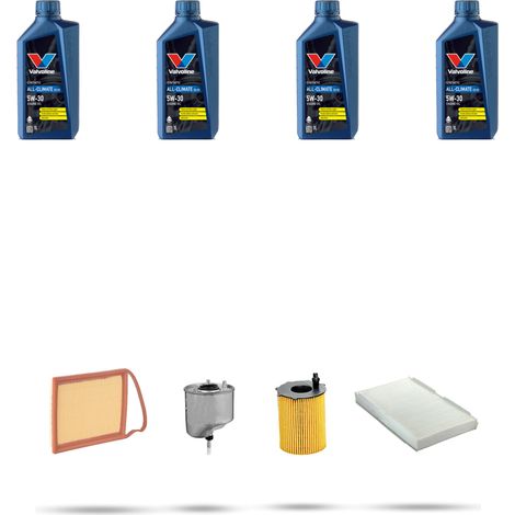 Kit tagliando 4 FILTRI e 4L OLIO compatibile con Citroen C3 Picasso 1.6 hdi 68kw dal 2010 (1/5)