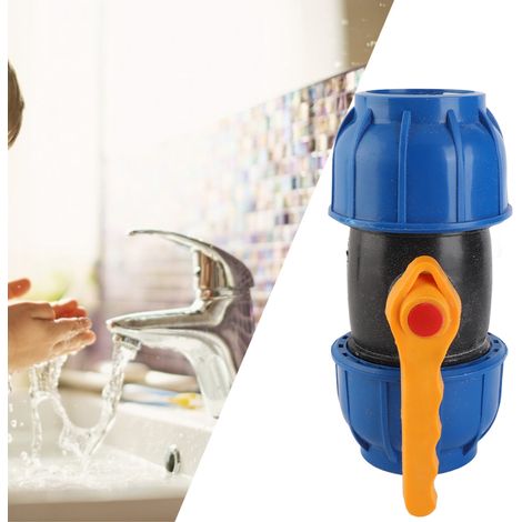 Robinet à boule en PE 63mm raccord tuyau eau pour PPR PVC accessoire plumbing 1 pièce (1/5)