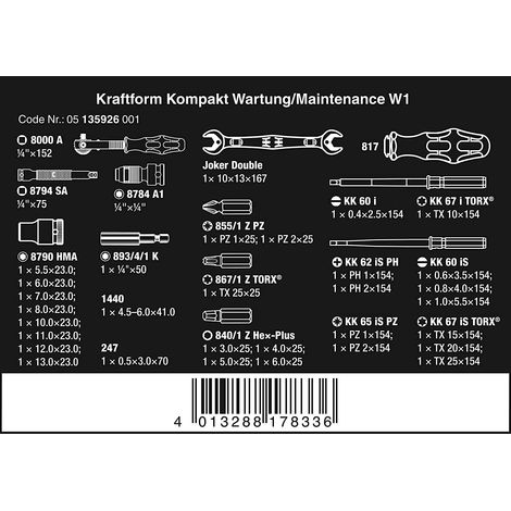 Wera – Coffret multi-outils 35 pièces – Outils VDE pour travaux de maintenance – Sacoche textile robuste – Cliquet Zyklop Speed rapide