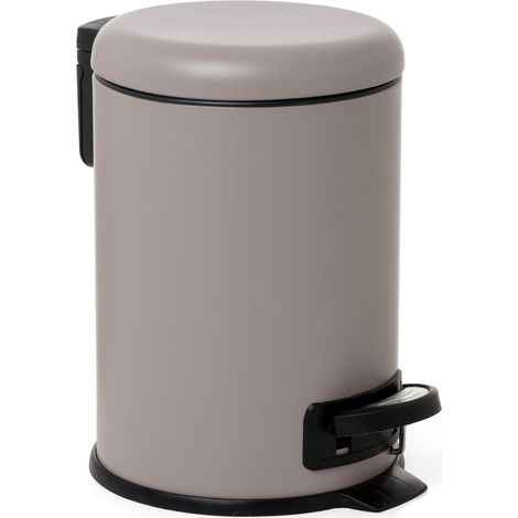 Cubo baño 3lt cub.extr. ac taupe nordic tatay