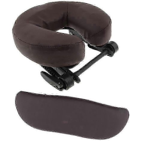 Table de massage de salon avec appui-tête, chaise de spa pliante, coussin de plateforme marron (1/5)