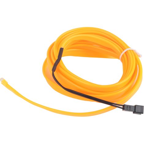 Ruban LED décoratif pour voiture Éclairage intérieur Auto EL Lampe froide Pièces de modification Jaune (1/4)