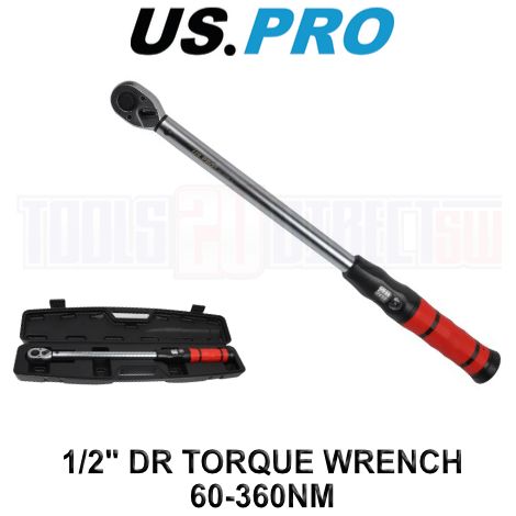 US PRO TORQUE WRENCH 1/2"" DRIVE HIGH RANGE 50-350NM RATCHET 6923