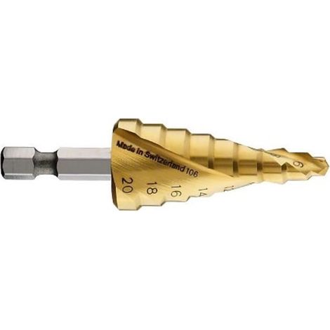 Bosch 2608587433 - Punta da trapano multistep 4-20 mm, 9 step, 0,25, HSS/TiN