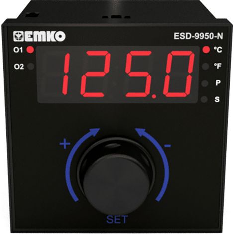 Emko ESD-9950-N.2.20.0.1/02.00/0.0.0.0  Temperaturregler Pt100, S, R, K, J   (L x B x H) 110 x 96 x (1/5)