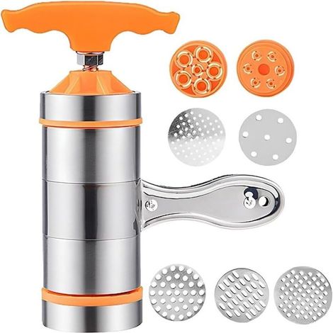 Machine À Nouilles en Acier Inoxydable, Machine À Pâtes Manuelle, Presse À Pâtes, Machine À Nouilles, Accessoires D'aide À Cuisine, Outils pour Pâtes (1/5)