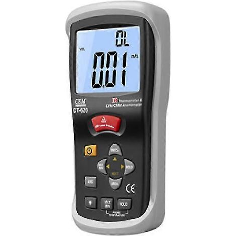 Anémomètre numérique portable DT-620, débitmètre et thermomètre (1/2)