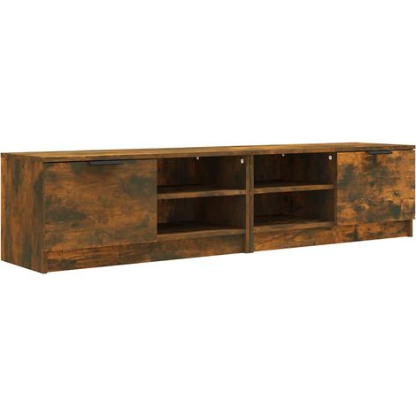 Maison Exclusive - TV-Schränke 2 Stk. Räuchereiche 80x35x36,5 cm (1/5)