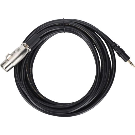 Câble Microphone XLR Femelle vers Jack 3.5mm Équilibré - 3 Mètres - JD6016 (1/5)