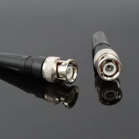 Q9 Lötloser BNC-Geradstecker-Adapter für Videoüberwachungskameras, spritzgegossener Drahtbondverbinder (1/5)