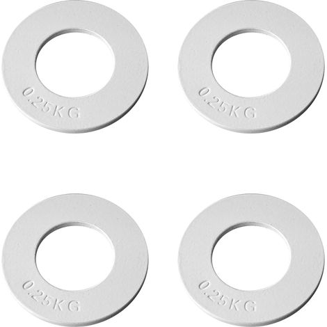 4X Poids Fractionnaires Poids Fractionnaires Mini Plaques de Poids Plaques de Musculation Accessoire de Disque Précis Blanc 0.25Kg (1/4)