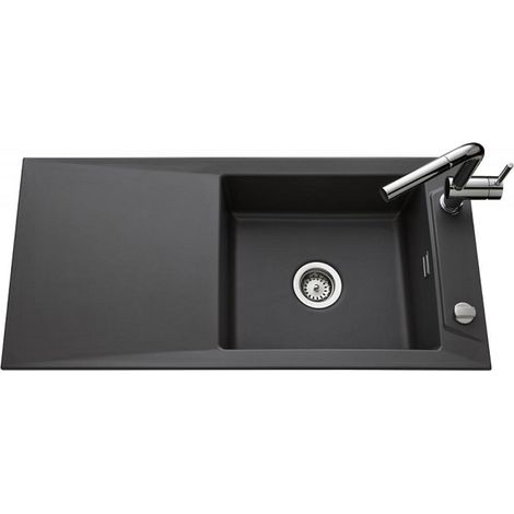 Évier de cuisine gris anthracite SIRO - L 1000 x l 490 x P 200 mm - sous-meuble 60 cm - Aquatop (1/3)