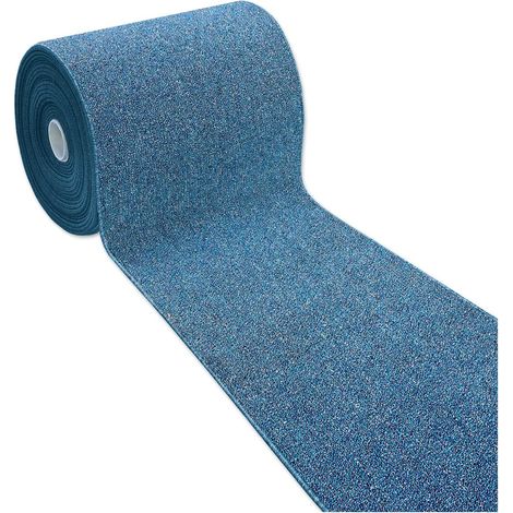 Tapis de Cuisine Antidérapant Moderne Polyvalent Chambre Couloir Couleur unie Bleu - 57x180 cm