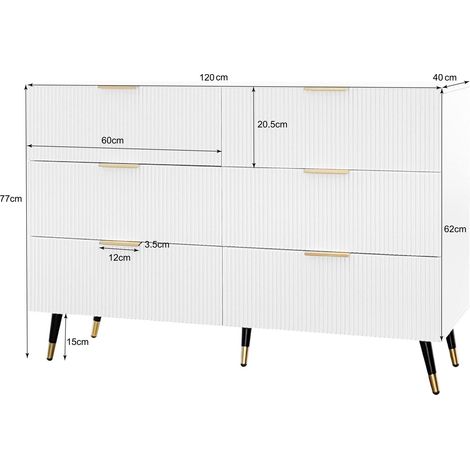 Meuble de rangement moderne et chic, commode spacieuse avec tiroirs pour salon ou chambre, buffet élégant en bois, grand espace de stockage, design contemporain, 2 portes, finition robuste, idéal pour (1/5)