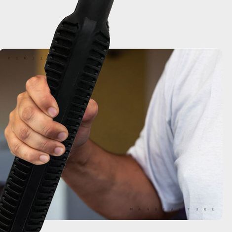 Barre de fitness élastique amovible à vibrations haute fréquence et lestée, barre d'entraînement élastique pour exercices musculaires, rouge. (1/5)