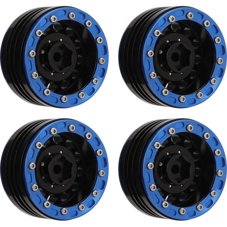 Satz mit 4 CNC-gefrästen Radnaben aus Aluminiumlegierung, Upgrade-Teile für 1/10 RC Crawler-Autos (1/5)