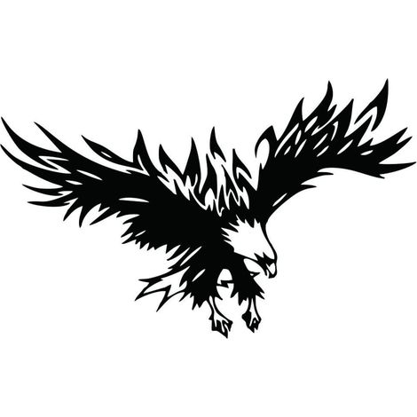 Autoaufkleber Cool Eagle Graphic Universal Car Cover Body Side Aufkleber Styling Aufkleber D-733 Schwarz