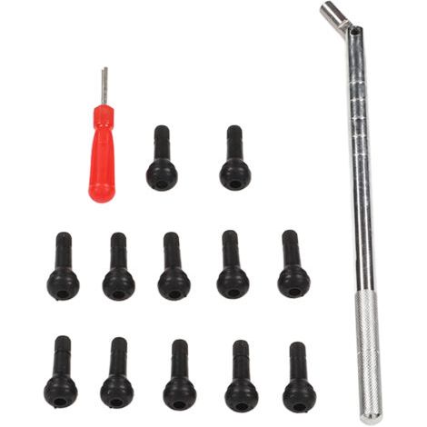 Juego de 14 herramientas para la instalación de válvulas de neumáticos, cabezal único, para autocaravanas, bicicletas, coches eléctricos y SUV. (1/4)