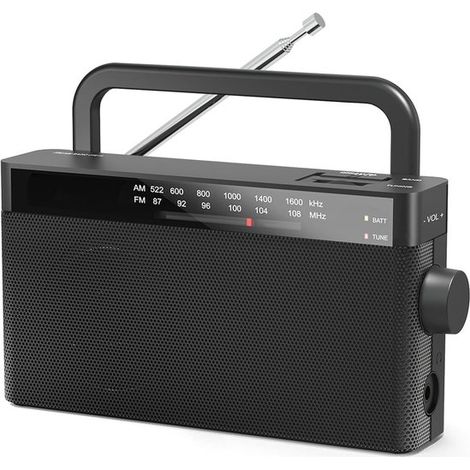 Radio à transistors sur piles - Radio portable - Petite radio - Mini radio d'urgence FM/AM - Radio de poche - Radio de secours - Radio à piles