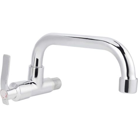 G1/2in Structure En Laiton Fixé Au Mur Robinet D'eau Froide Évier Poignée De Conception Ergonomique pour Une Utilisation À La Maison Cuisine(20cm) (1/5)