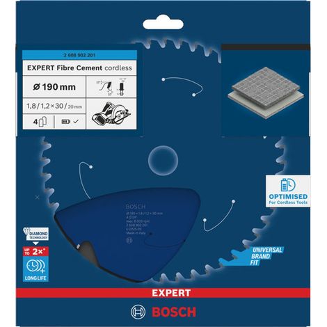 Bosch EXPERT Kreissägeblatt Fiber Cement, 190x1,8x30 mm, Z4