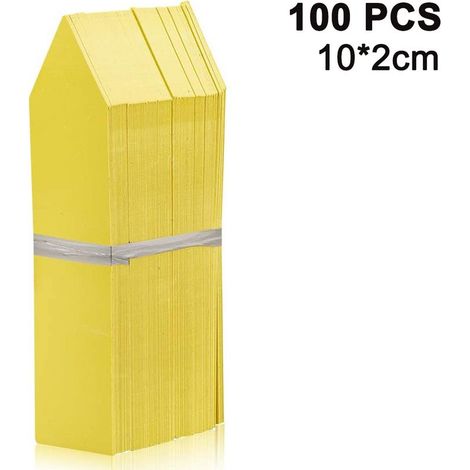 Étiquettes de jardinage floral 010-100pcs - 10 x 2 Jaune (1/5)