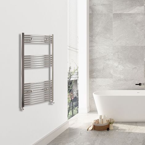 Chrome Camber Bathroom Towel Radiator Modern Design 1200x500mm (1/4)