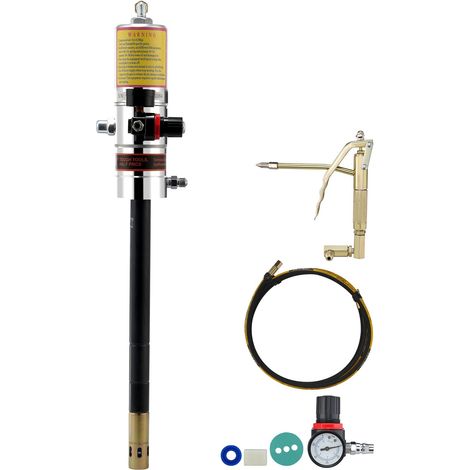Pompe à Graisse Pneumatique Rapport Pression 50:1 Pompe à Seau de Graisse Pneumatique avec Tuyau 4 m et Pistolet à Graisse Pompe à Graisse de Lubrification avec Tête de Pistolet à Graisse 360° (1/5)