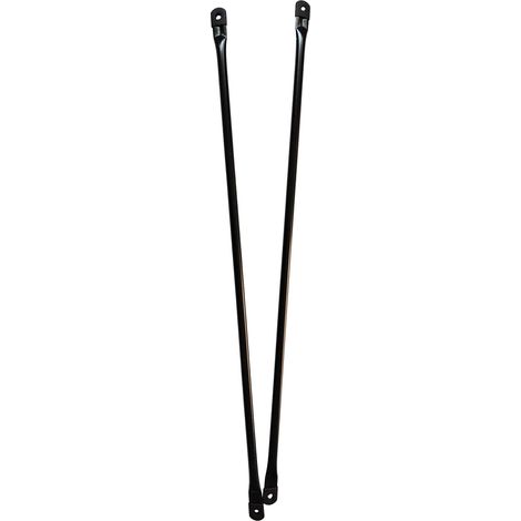 (2 pièces) Barres de Suspension pour balancelles avec auvent, Barres de Remplacement pour balançoires de Jardin et balançoires de véranda, en métal, Rondes, Noires (100CM/39.4") (1/5)