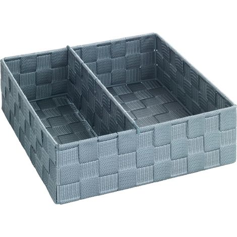 Wenko Küchenorganizer Adria L mit variabler Trennwand, Polypropylen, grau, 26 x 26 x 9 cm (1/5)