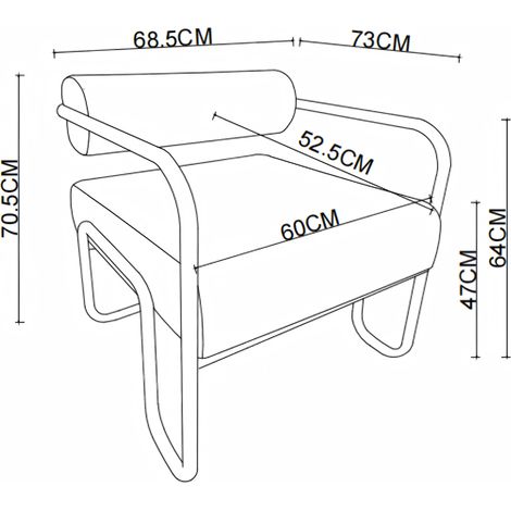 Lounge-Sessel 68.5x73x70.5 cm Grün aus Cord mit schwarzem Metallgestell, kompakt und stabil (1/5)