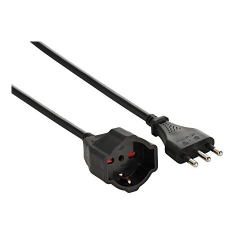 Prolunga con Presa Schuko Electraline 46111 10m Nero - Spina 16 Ampere (1/2)