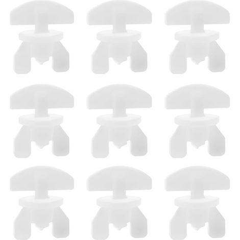 Lot de 40 coulisseaux blancs pour rail à rideaux crochets et anneaux accessoires pratiques de fixation pour tentures (1/4)