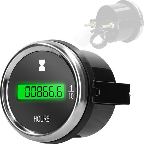 Compteur horaire numérique LED 12-24 V, construction robuste en (1/5)