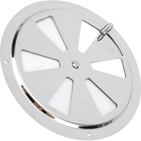 Couvercle de ventilation rond à persiennes en acier inoxydable de qualité marine avec bouton latéral, adapté aux bateaux, yachts et camping-cars, 6 pouces. (1/5)