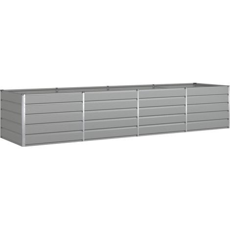 Jardinière Gris clair 385 x 100 x 75 cm Acier galvanisé