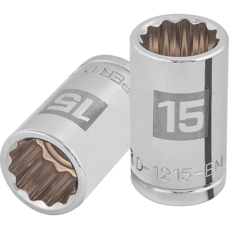 Llave vaso bihexagonal, cuadro 1/2" - 15 mm