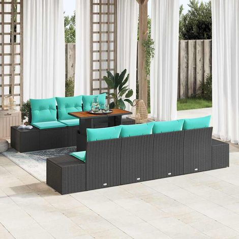 Set da Pranzo per Giardino 8 pz 7-Numero di posti vidaXL (1/5)