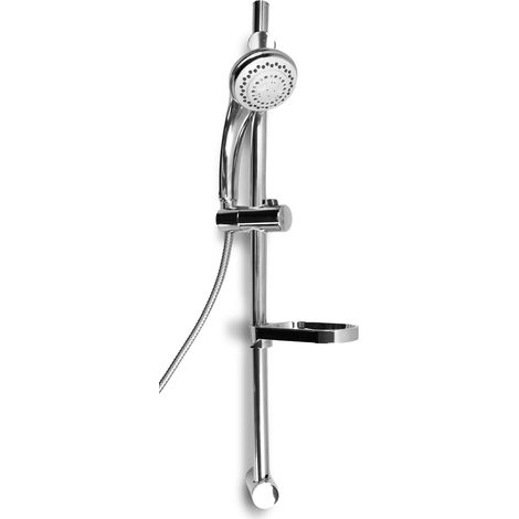 Verstellbare Duschstange mit 5 Funktionen Handbrause Chrom "Hidra"