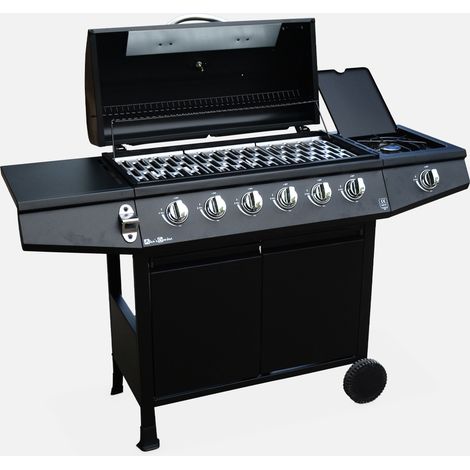 Barbecue a gas a 6 bruciatori con fuoco laterale (1/5)