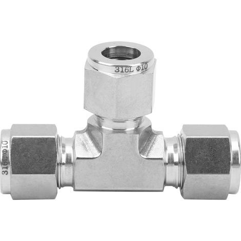 Raccord en T à compression en acier inoxydable 316, diamètre égal, forgé sous pression SS-600-3Ф10 (1/5)