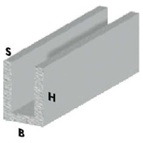 ProfilA  profilA  en U cm 200 h argent argent profilA  aluminium 10x15x1 mm