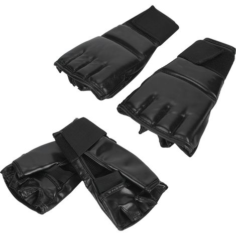 Une paire de gants de boxe demi-doigts en cuir PU pour enfants, gants d'entraînement pour sac de frappe (1/5)