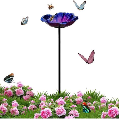 Bain d'oiseau Plateau à eau résistant aux intempéries pour abeilles avec Bains d'oiseaux sur piédestal hauteur 65 cm Jardin, balcon, piscine, fenêtre, terrasse, sol, cour (1/5)