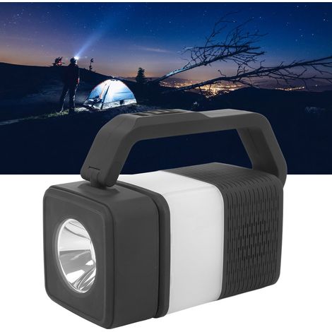 Enceinte Bluetooth, lampe LED extérieure, lampe de camping, lampe de tente, lampe de secours USB noire (1/5)