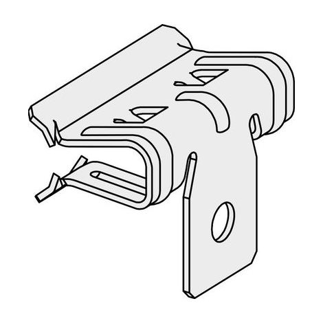 Clip sur horizon AC85 - 1 - 1,5 cm - TL 0,4 cm pour dalle plafond - EUROCOUSTIC (1/2)