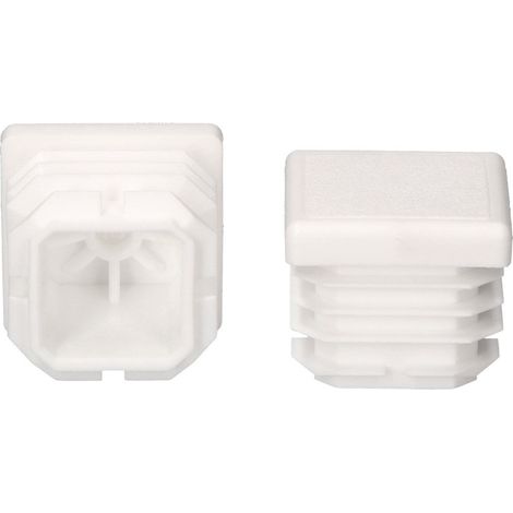 Embout Carré Blanc 35x35mm Protection Et Finition Pour Tubes Carrés - Générique (1/2)